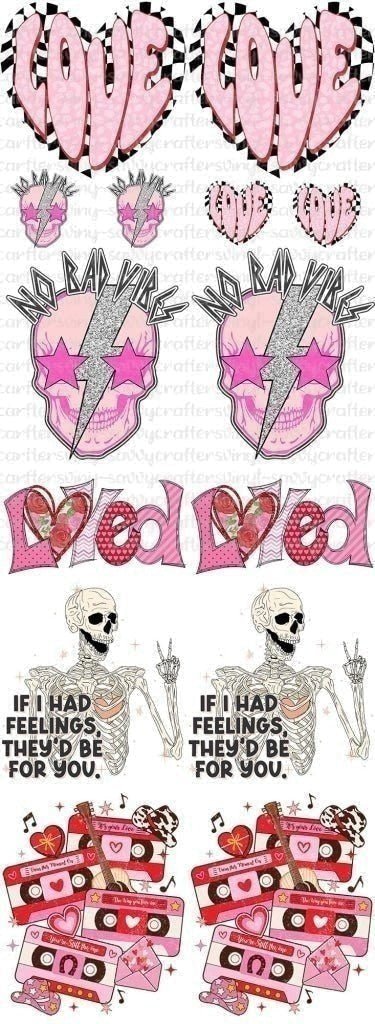 All Adult Loved Vibes - Valentine's Gang Sheet 1 - Savvy Crafters Vinyl & Gifts