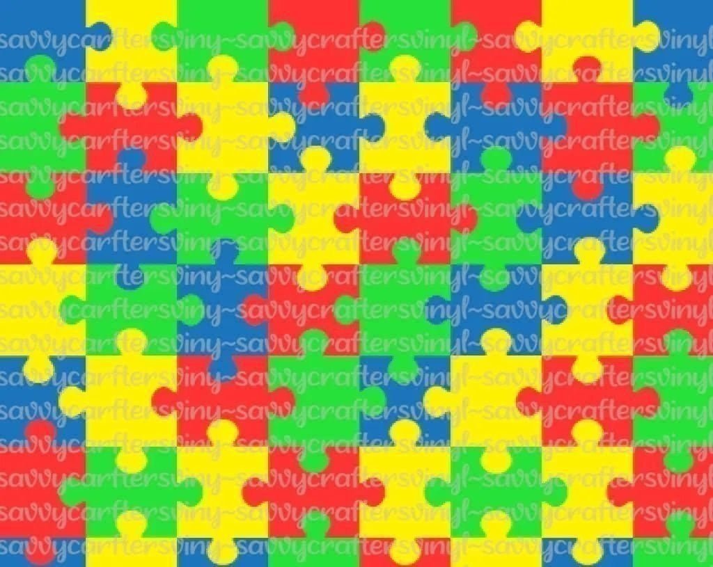 Autism Pattern 2 - Savvy Crafters Vinyl & Gifts