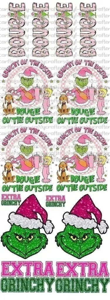 Bougie Grinch Pink - Savvy Crafters Vinyl & Gifts