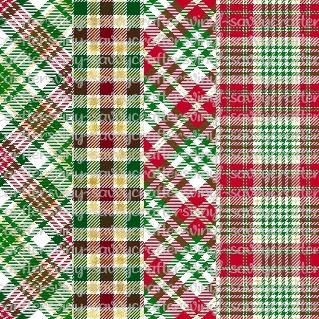 Christmas Plaids Group 2 - Savvy Crafters Vinyl & Gifts