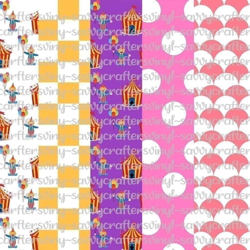 Circus Collection 2 (5 Colors) - Savvy Crafters Vinyl & Gifts
