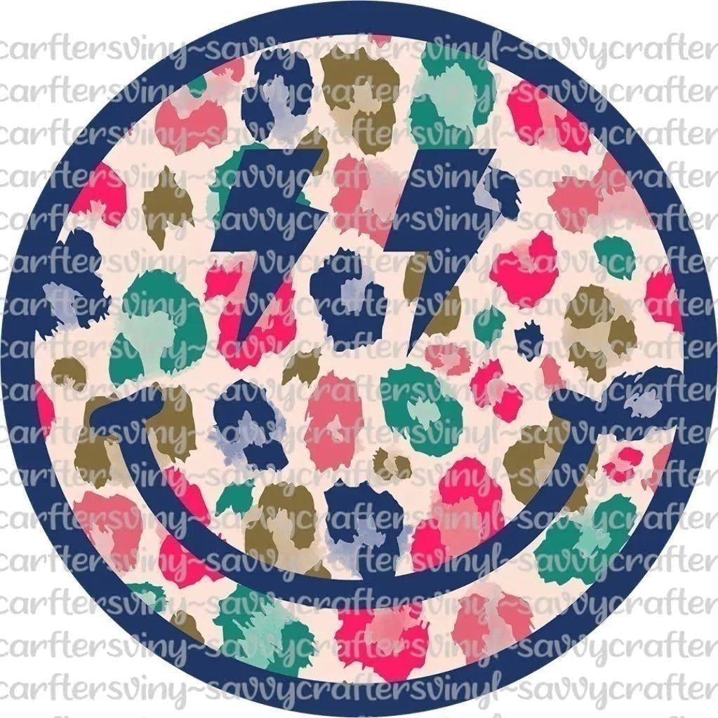 Colorful Leopard Smile - Savvy Crafters Vinyl & Gifts