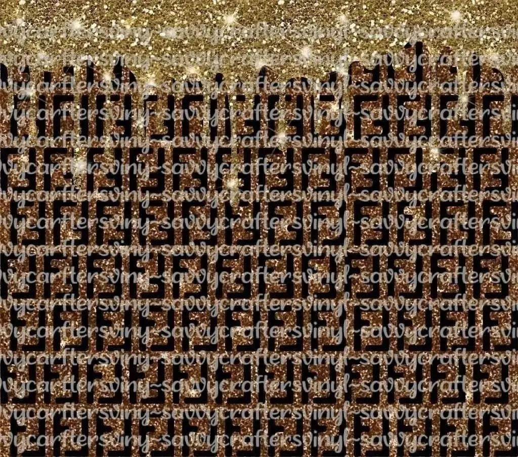 Designer Drippin Gold 20oz Tumbler Wrap - Savvy Crafters Vinyl & Gifts