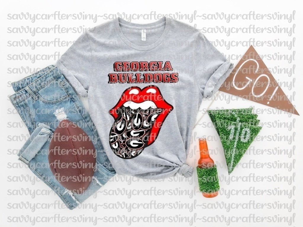 Georgia Bulldogs Tongue - Savvy Crafters Vinyl & Gifts