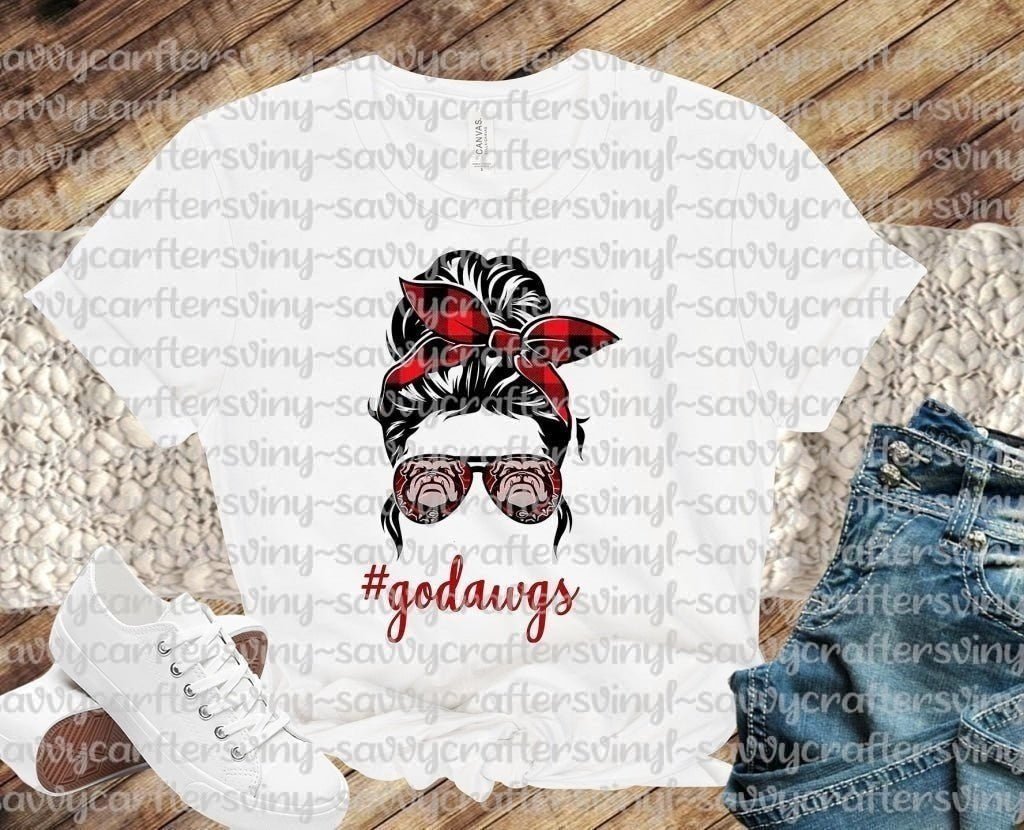 Go DAWGS Bun Head - Savvy Crafters Vinyl & Gifts