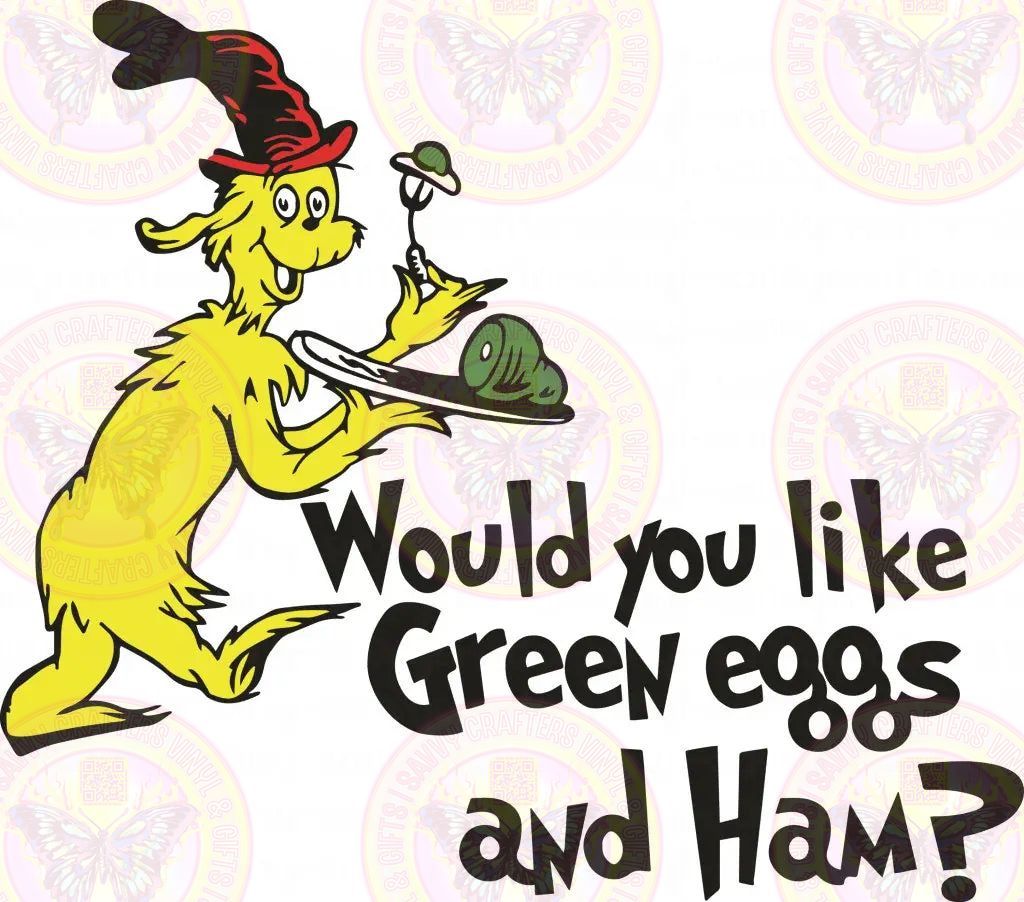 Green Eggs read seuss - Savvy Crafters Vinyl & Gifts