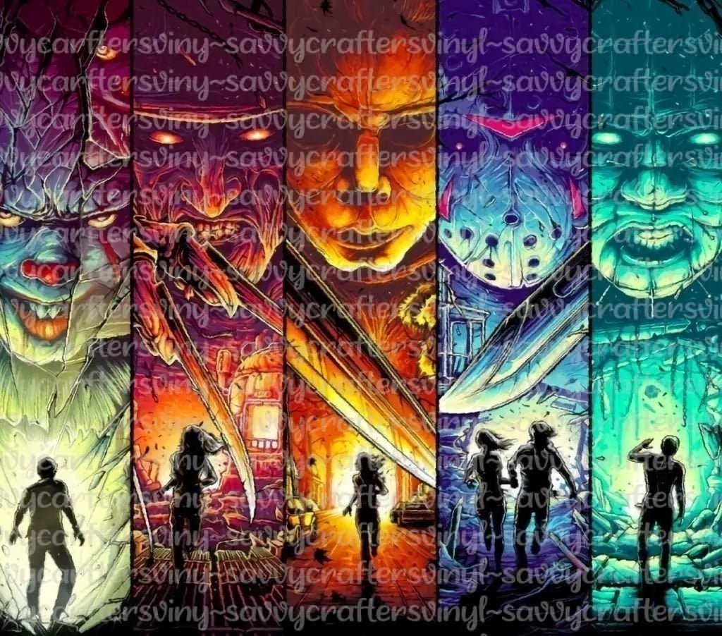 Halloween Horror Tumbler Straight Wrap 20oz - Savvy Crafters Vinyl & Gifts