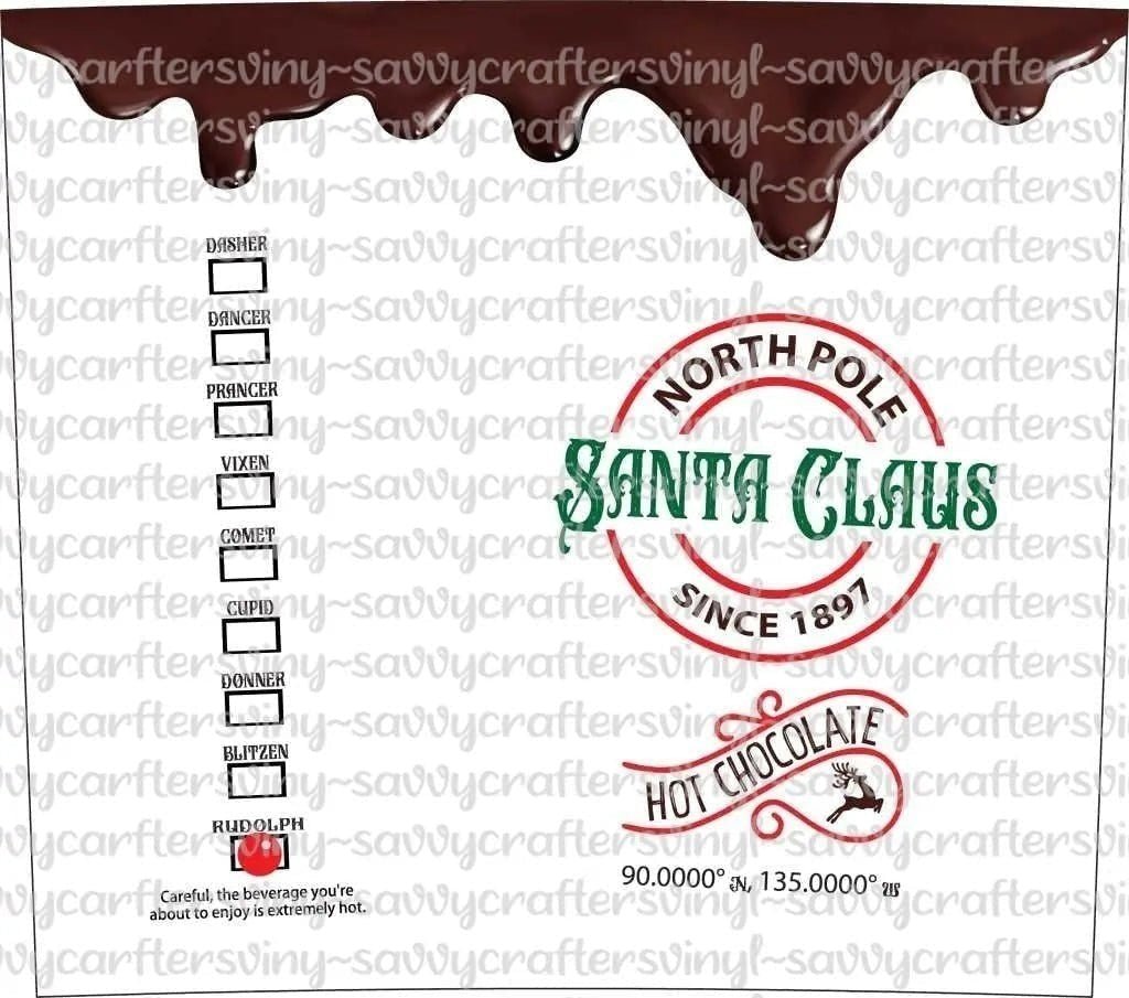 Hot Chocolate Drip Warped Wrap 20oz - Savvy Crafters Vinyl & Gifts