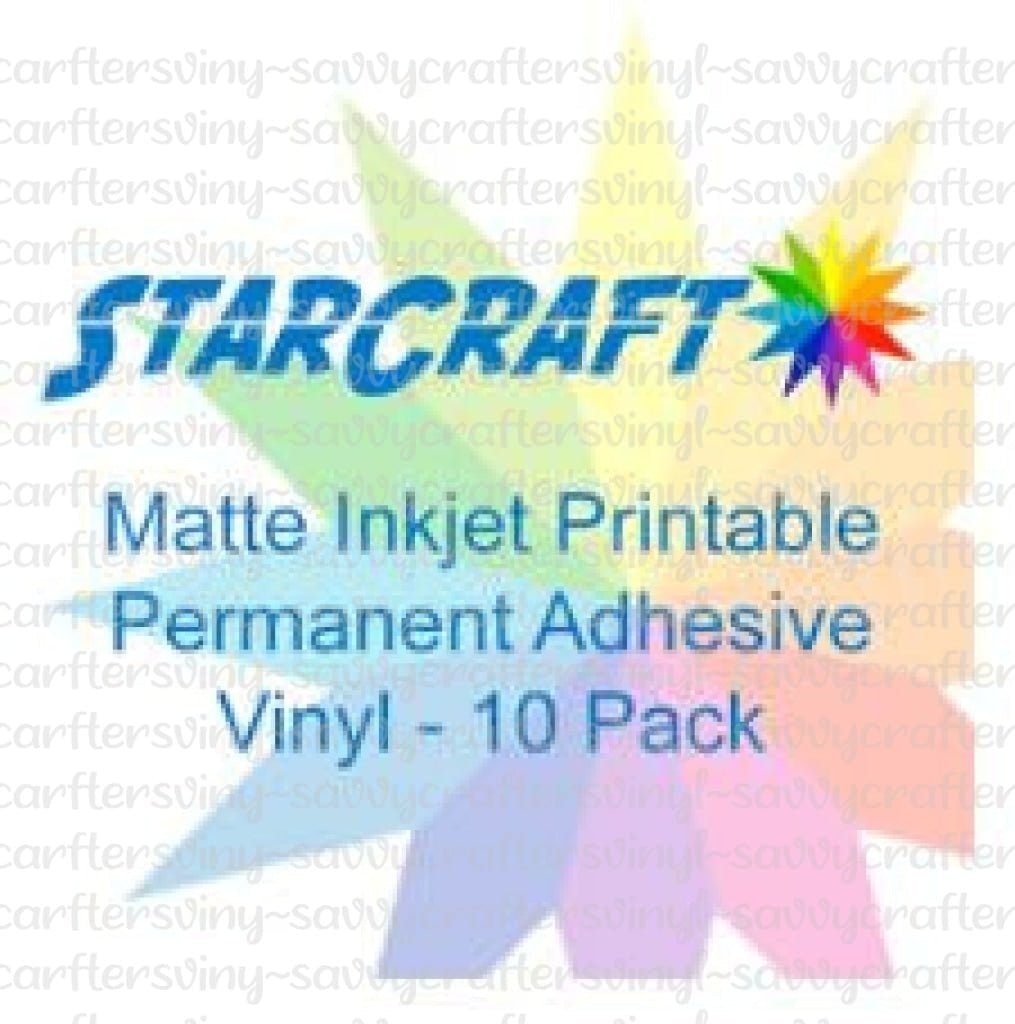 Inkjet Printable Adhesive Vinyl Matte10 Pack - Savvy Crafters Vinyl & Gifts