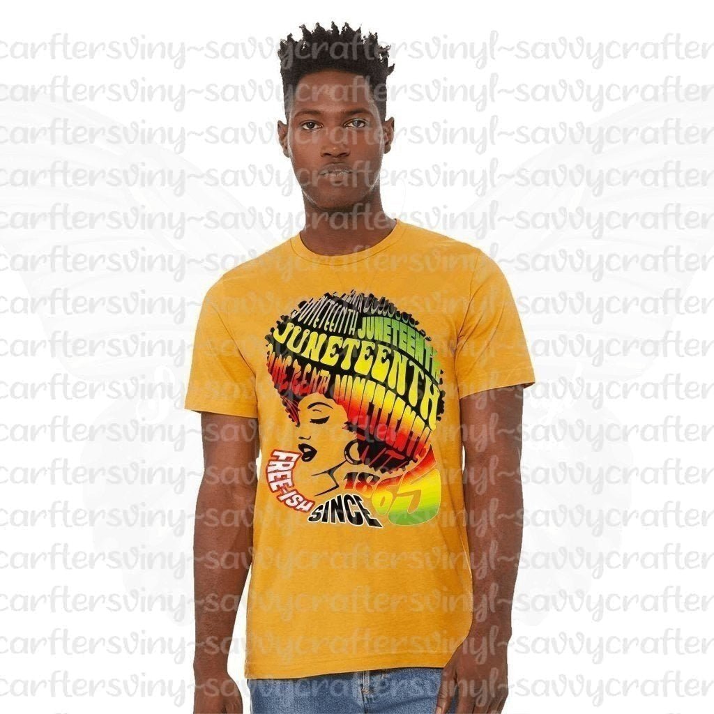 Juneteenth Black Woman Afro Speak Freeish (exclusive) - Savvy Crafters Vinyl & Gifts