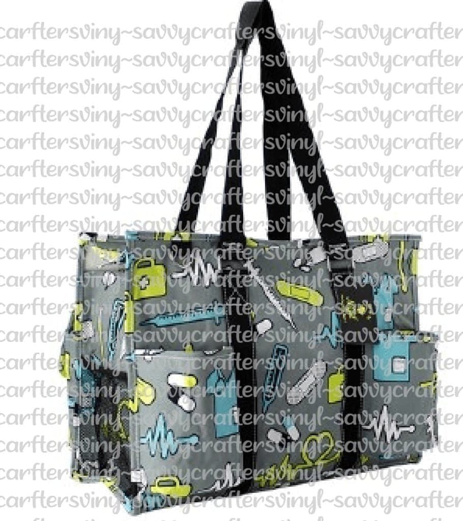Nurse Utility Tote with pockets - Savvy Crafters Vinyl & Gifts