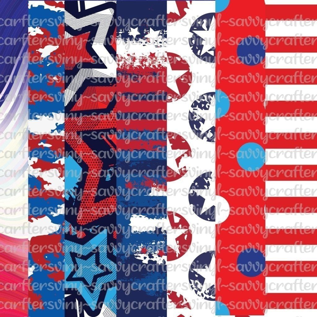 Patriotic Pattern Collection 3 - Savvy Crafters Vinyl & Gifts