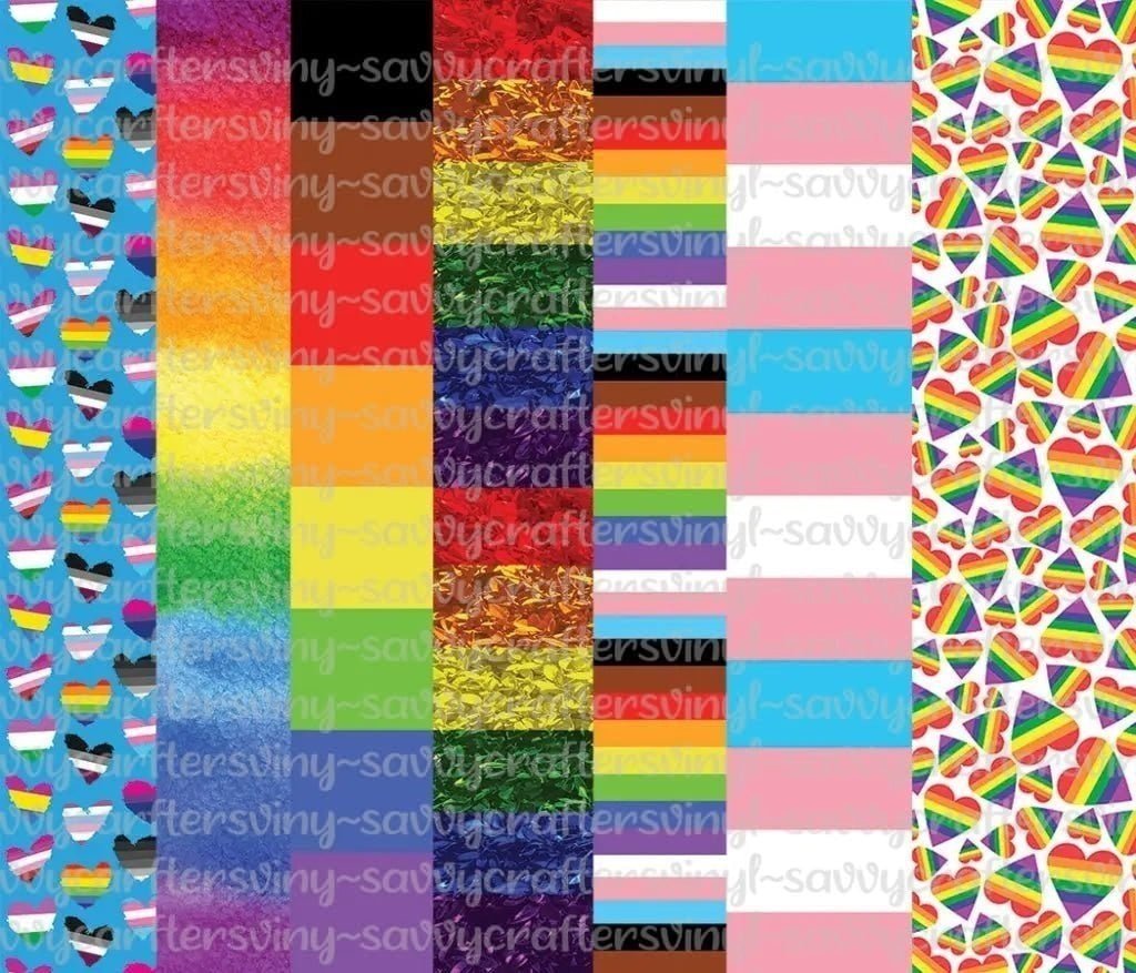 Printed Pattern Tagged Rainbow Savvy Crafters Vinyl And Ts 