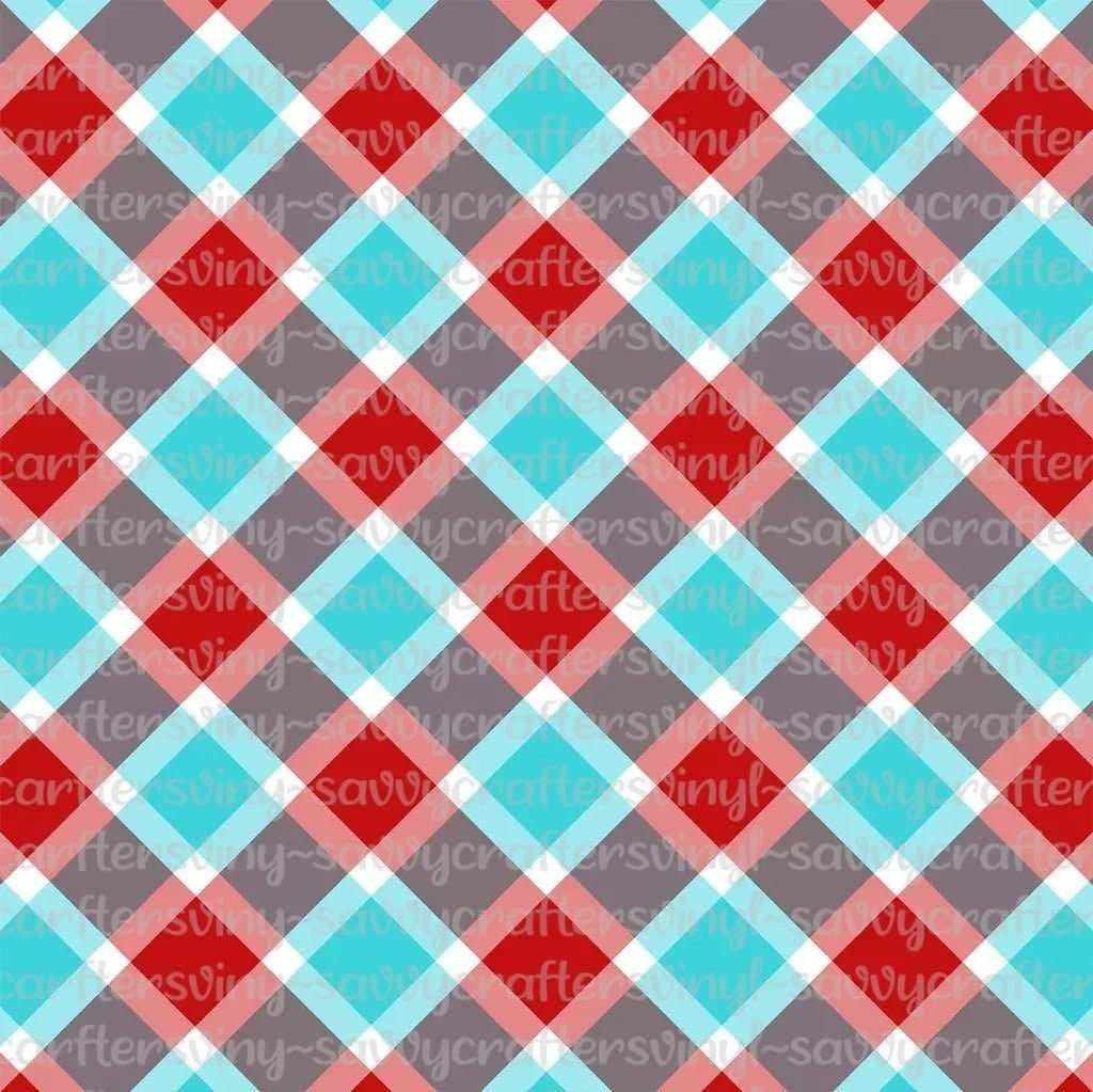 Red Light Blue Red Pattern READ Collection 2 (9 Colors) - Savvy Crafters Vinyl & Gifts