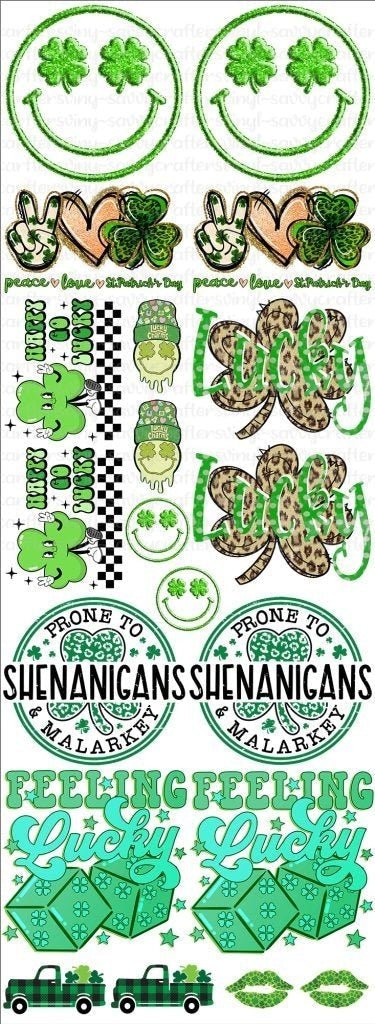 Shenanigans St. Patrick's Day Gang Sheet 1 - Savvy Crafters Vinyl & Gifts