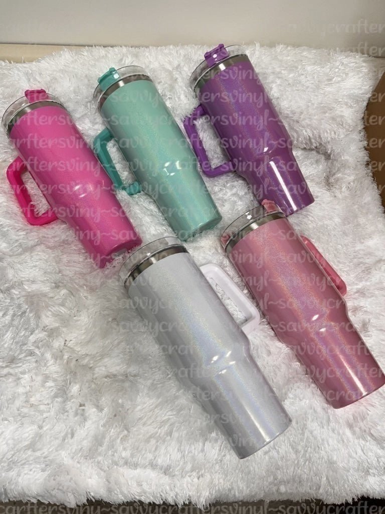 Sublimation 40 oz Dupe Glitter Holographic - Savvy Crafters Vinyl & Gifts