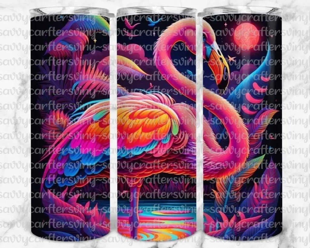 Vegas Flamingo 20oz Tumbler Wrap - Savvy Crafters Vinyl & Gifts